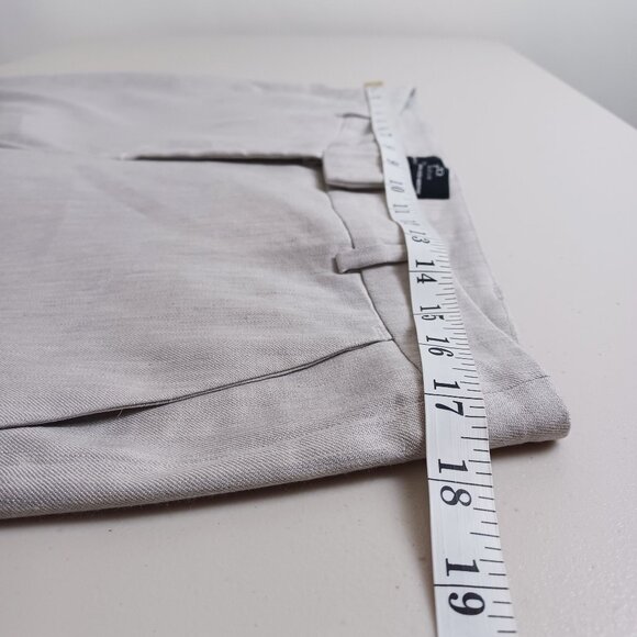 RW&CO. Taupe Linen Blend Modern Flare Suit Pants - Picture 7 of 16